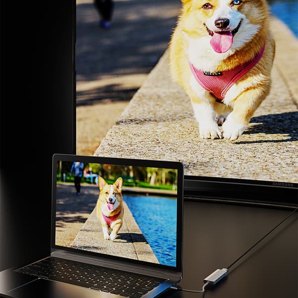 INF 9-i-1 USB-C-hub med HDMI, PD-lading og SD/TF-kortleser