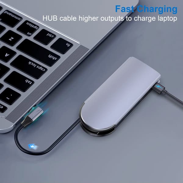 INF 9-i-1 USB-C-hubb med HDMI, PD-laddning och SD/TF-kortläsare
