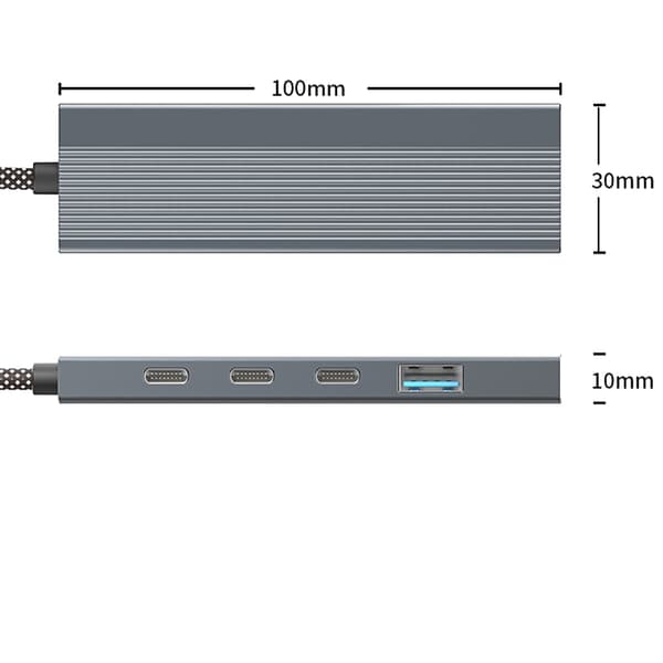 INF 5-i-1 USB-C Hub med HDMI, USB 3.0 og USB-C PD-opladning