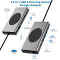 Miniatyrbilde 2 av 7: INF 13-i-1 USB-C-hub multiport-adapter med HDMI, VGA, Ethernet, SD/TF-kortleser