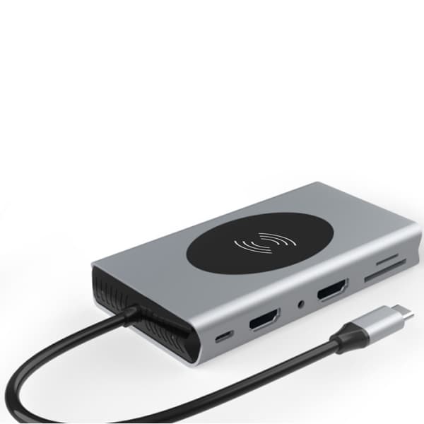 INF 14-in-1 Type-C Hub -monitoimiadapteri Ethernetillä, HDMI:llä ja VGA:lla