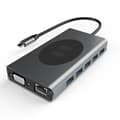 Pikkukuva 1 / 11: INF 14-in-1 Type-C Hub -monitoimiadapteri Ethernetillä, HDMI:llä ja VGA:lla