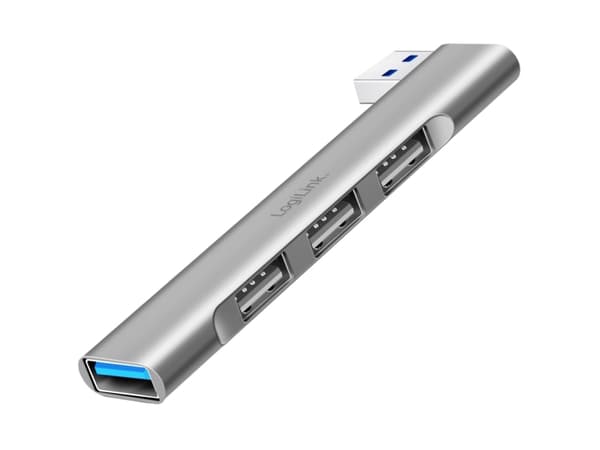LogiLink USB 3.2 Gen1 Hub, 4-portar, USB-A, 1x USB3.0 AF, 3x USB2.0 AF