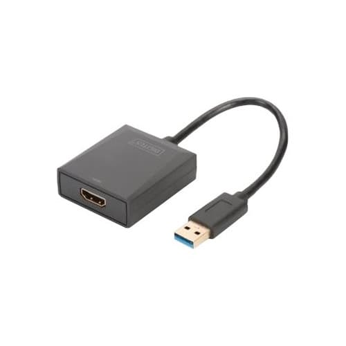 DIGITUS - extern videoadapter Svart