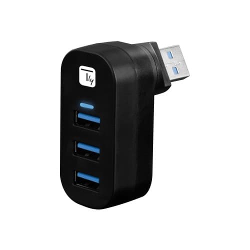 TECHly Mini Rotating Hub - hubb - 3 portar