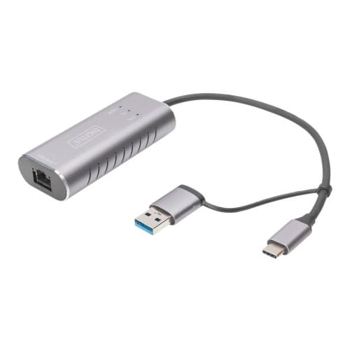 DIGITUS DN-3028 - nätverksadapter - USB-C / USB-A - 2.5GBase-T