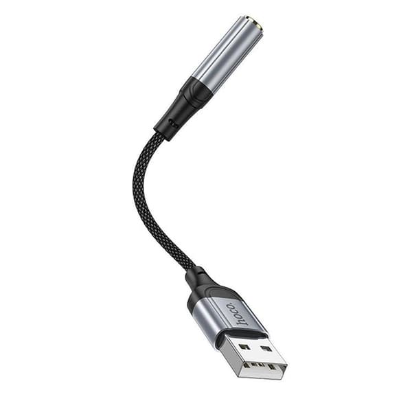 Hoco Adapter USB-A till Aux Jack 3.5mm 0.12m LS36 - Svart