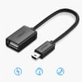 Miniatyrbild 4 av 9: Ugreen Mini USB-B till USB-A OTG Adapter - Svart