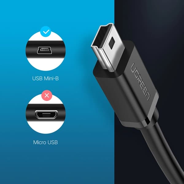 Ugreen Mini USB-B till USB-A OTG Adapter - Svart
