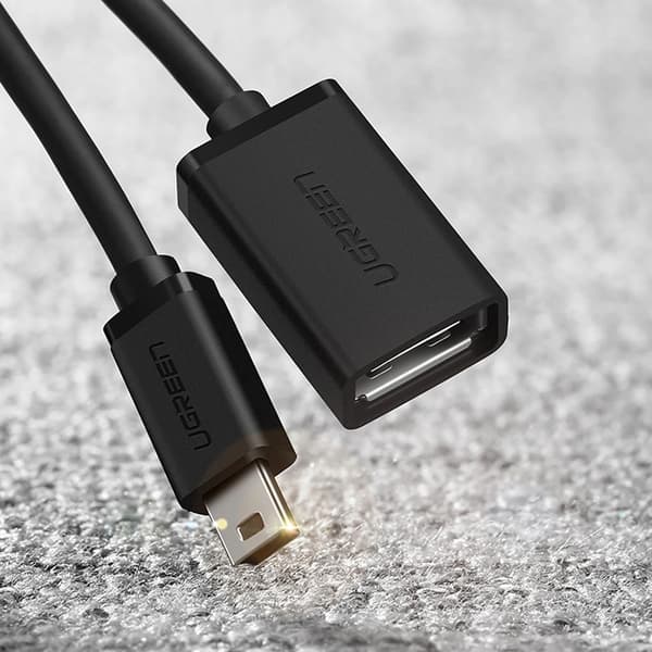 Ugreen Mini USB-B till USB-A OTG Adapter - Svart