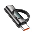 Miniatyrbild 2 av 7: Hoco Adapter USB-C Till USB-C Med Display 5A 100W - Svart