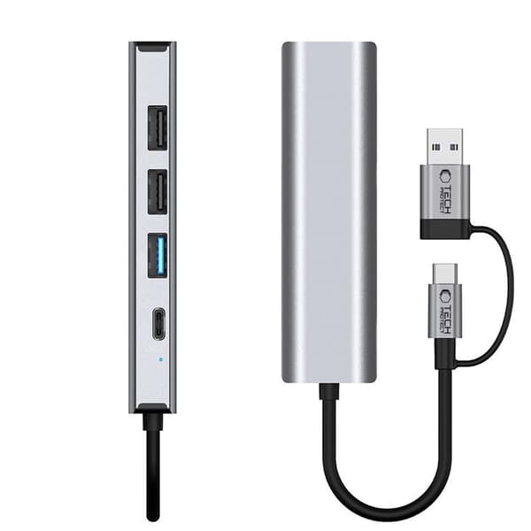 Tech-Protect HB03 5in1 Hub Adapter - Space Grå