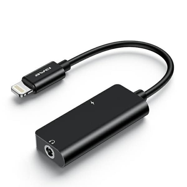 Awei Lightning Till Audio Adapter CL-121 - Svart