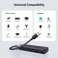 Miniatyrbild 8 av 8: Ugreen CM653 HUB med 4 USB-A-Portar Och USB-A-Strömkabel - Svart