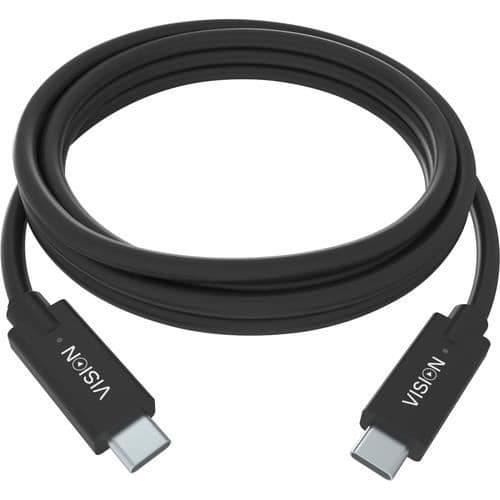 USB-C-kabel - VISION - TC 2MUSBC-BL - 2 m - USB 3.2 Gen 1 - Kompatibel med Thunderbolt 3.0