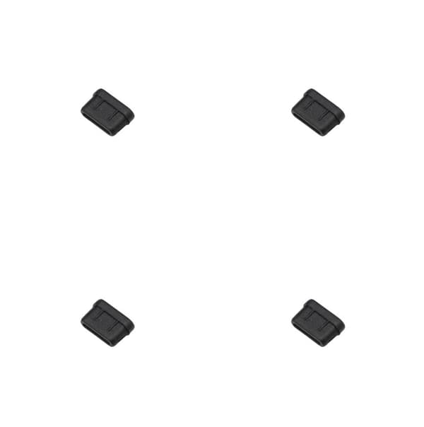 INF Type-C støvpropper, 4-pak Sort
