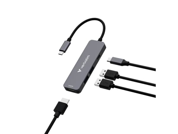 Verbatim 32155, USB 3.2 Gen 1 (3.1 Gen 1) Type-C, HDMI, USB 2.0 Type-A, USB 3.2 Gen 1 (3.1 Gen 1) Type-A, 5000 Mbit/s, 3840 x 2160, 3840 x 2160 pixla