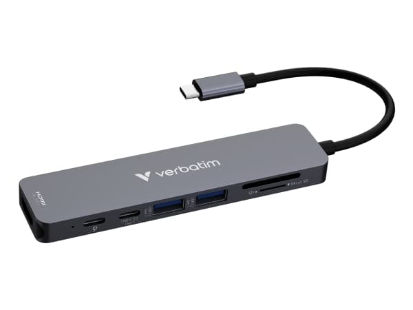 Verbatim HDMI/USB-C 3.2/USB-C/2xUSB-A 3.2/SD/microSD aluminiowy 32158