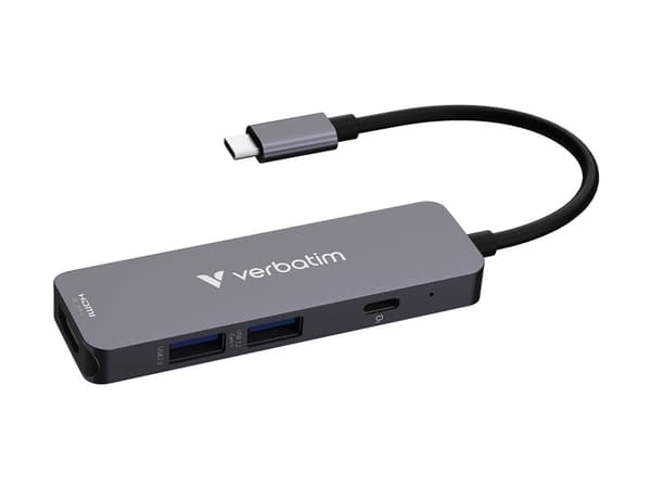 Verbatim 32155, USB 3.2 Gen 1 (3.1 Gen 1) Type-C, HDMI, USB 2.0 Type-A, USB 3.2 Gen 1 (3.1 Gen 1) Type-A, 5000 Mbit/s, 3840 x 2160, 3840 x 2160 pixel