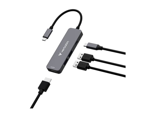 Verbatim 32155, USB 3.2 Gen 1 (3.1 Gen 1) Type-C, HDMI, USB 2.0 Type-A, USB 3.2 Gen 1 (3.1 Gen 1) Type-A, 5000 Mbit/s, 3840 x 2160, 3840 x 2160 pixel