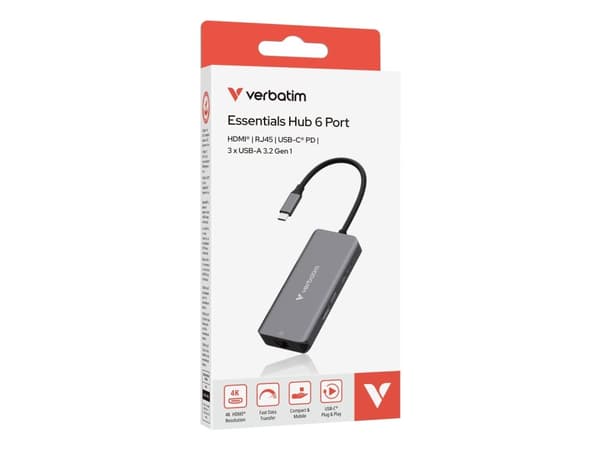 Verbatim 32157, USB 3.2 Gen 1 (3.1 Gen 1) Type-C, HDMI, RJ-45, USB 3.2 Gen 1 (3.1 Gen 1) Type-A, USB 3.2 Gen 1 (3.1 Gen 1) Type-C, 5000 Mbit/s, 3840