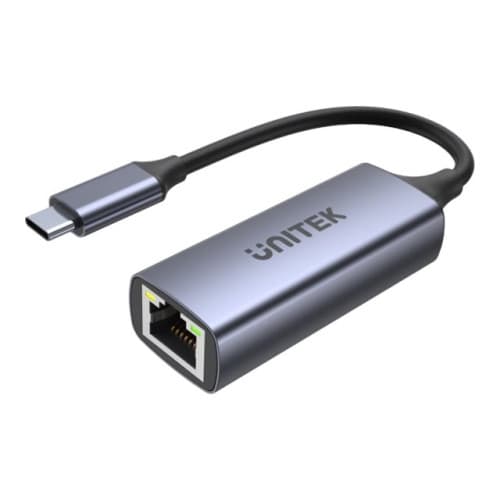 Unitek U1323A - nätverksadapter - USB 3.0 - Gigabit Ethernet x 1 + USB-C (endast ström) x 1