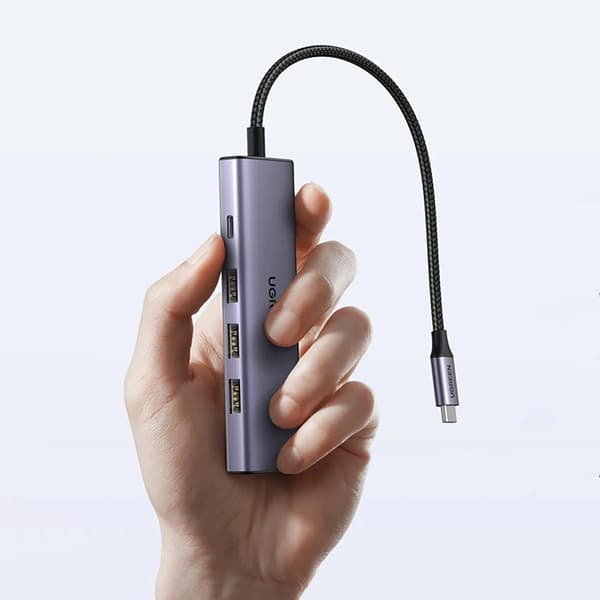 Ugreen 5in1 HUB USB-C Till 1xUSB-C 1xHDMI 3xUSB-A 3.0 - Grå