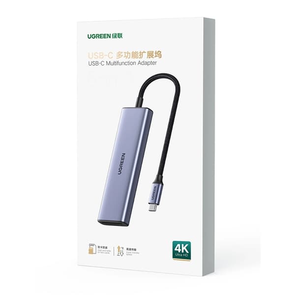 Ugreen 6in1 HUB USB-C Till HDMI, SD/TF Kortläsare, 3xUSB-A 3.0