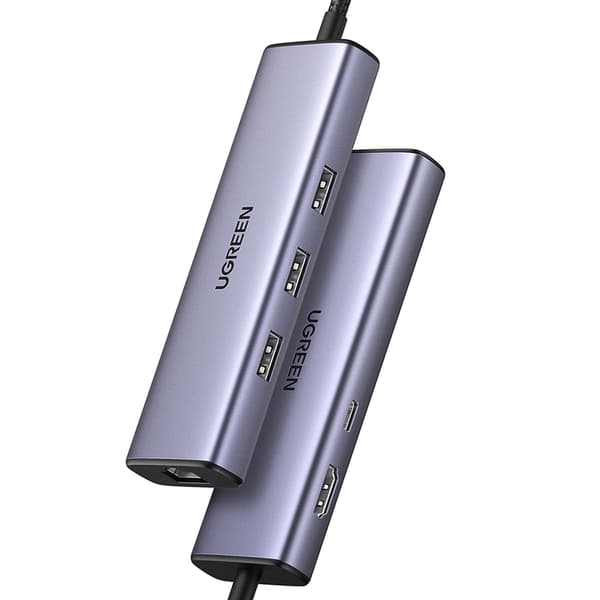 Ugreen 6in1 HUB USB-C Till 1x USB-C 1xHDMI 1xRJ45 3xUSB-A 3.0