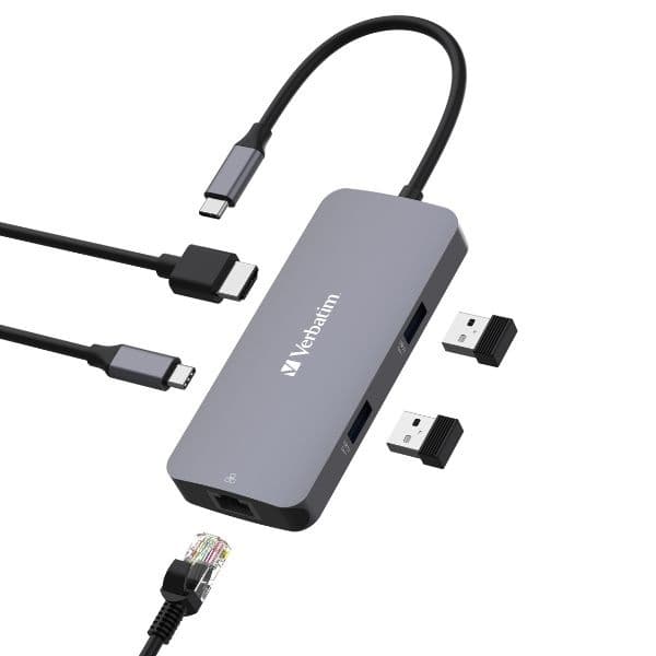 Verbatim 5in1 HUBB USB-C Multiport Adapter med Ethernet