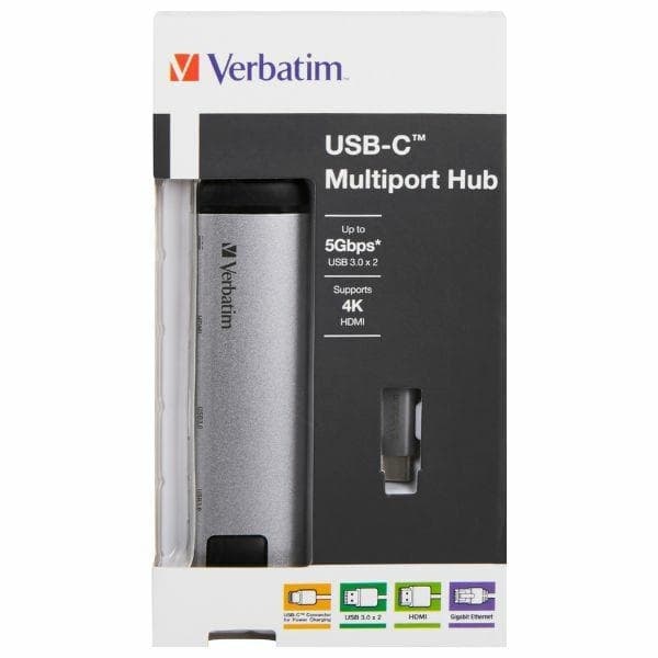 Verbatim 4in1 HUBB USB-C Multiport Adapter med Ethernet 49141