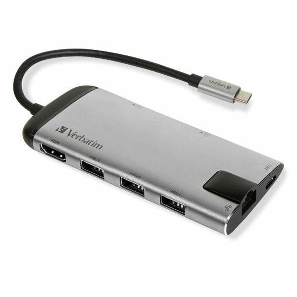 Verbatim 7in1 HUBB USB-C Multiport Adapter med Ethernet, microSD 49142