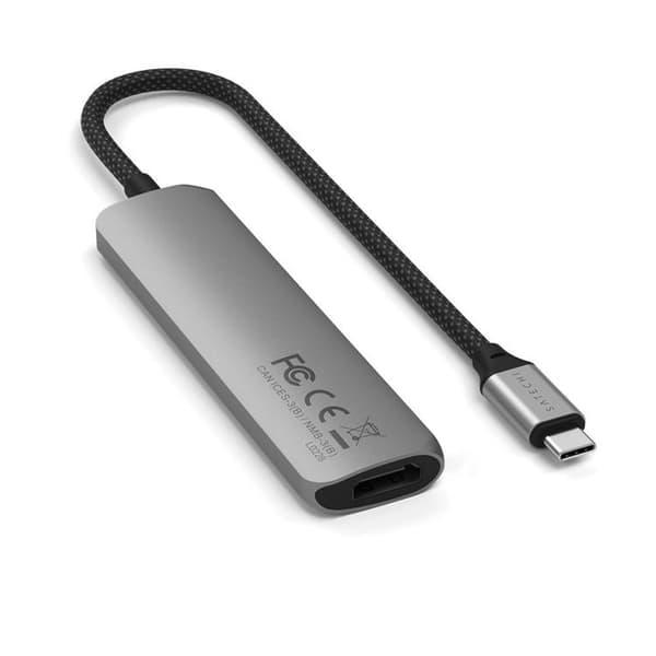 Satechi 4-i-1 HUBB USB-C Slim Multiport Adapter 4K - Rymdgrå