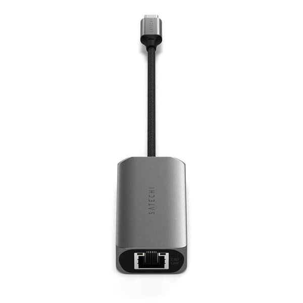 Satechi 4-i-1 USB-C-Hubb med 25 gigabit Ethernet - Rymdgrå