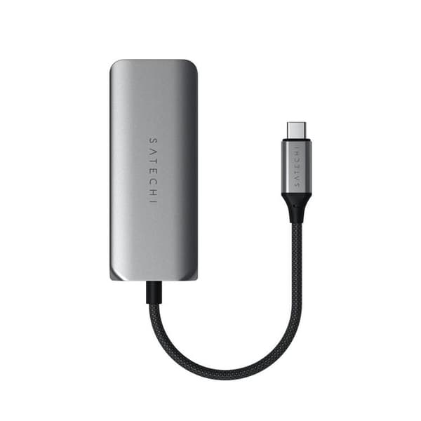 Satechi 4-i-1 USB-C-Hubb med 25 gigabit Ethernet - Rymdgrå