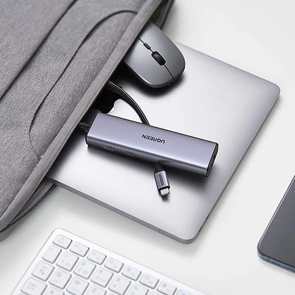 Ugreen HUB 100W USB-C Till HDMI, RJ45, USB-C, SD/TF Kortläsare, USB-A 3.0