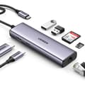 Miniatyrbild 2 av 11: Ugreen HUB 100W USB-C Till HDMI, RJ45, USB-C, SD/TF Kortläsare, USB-A 3.0