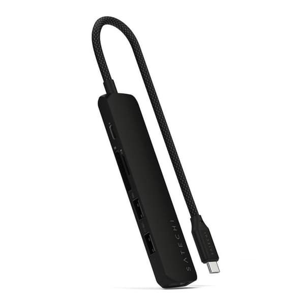 Satechi 6-i-1 HUBB USB-C Slim Multiport Adapter - Svart