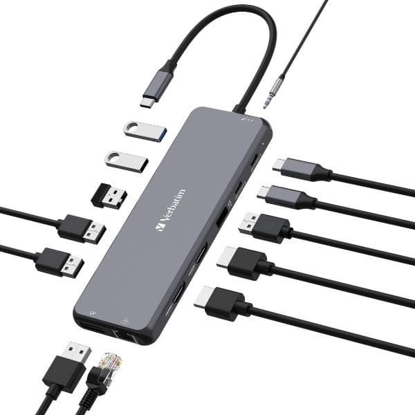 Verbatim 13in1 HUBB USB-C Multiport Adapter med Ethernet 32153