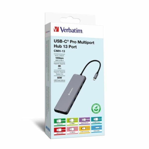 Verbatim 13in1 HUBB USB-C Multiport Adapter med Ethernet 32153