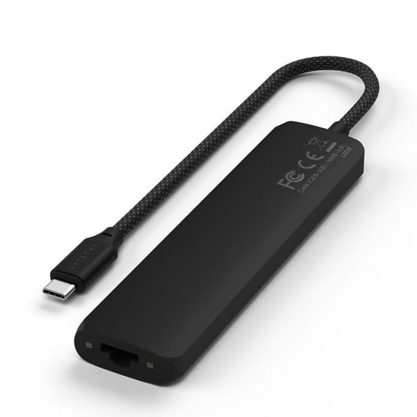 Satechi 7-i-1 HUBB USB-C Slim Multiport Adapter med Ethernet - Svart