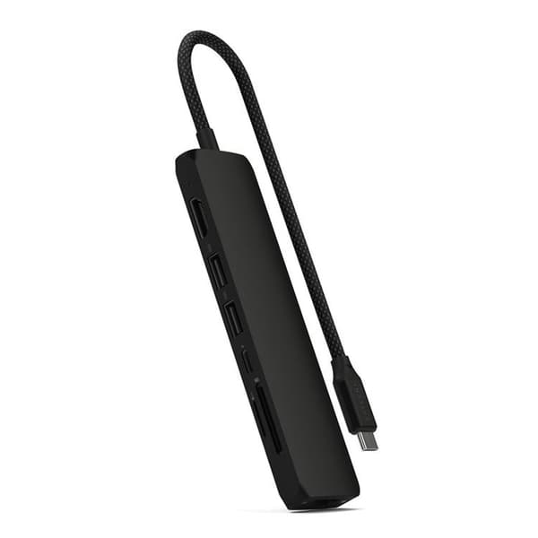 Satechi 7-i-1 HUBB USB-C Slim Multiport Adapter med Ethernet - Svart
