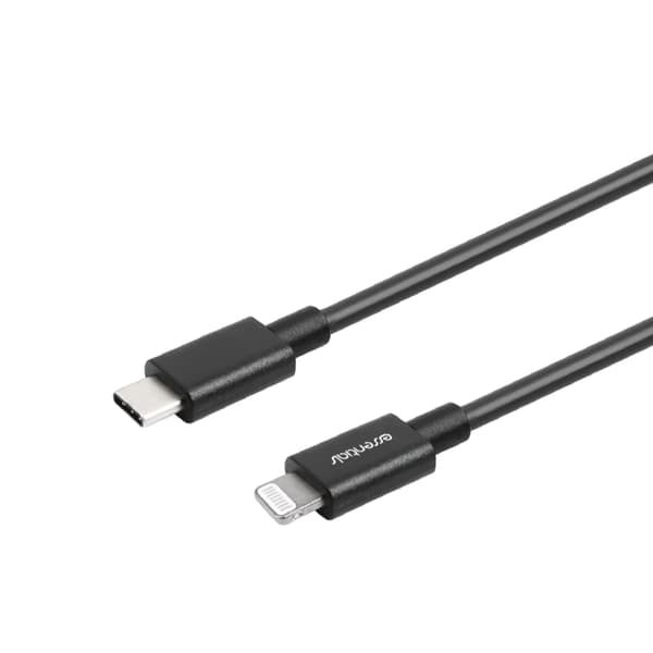 Essentials USB-kaapeli USB-C Lightning MFi 20cm - Svart