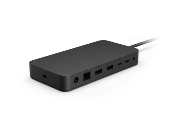 Microsoft Surface Thunderbolt 4 Dock, Thunderbolt 4, 3.5mm, RJ-45, Thunderbolt 4, USB 3.2 Gen 2 (3.1 Gen 2) Type-A, USB Type-C, Kensington, Sort, 165