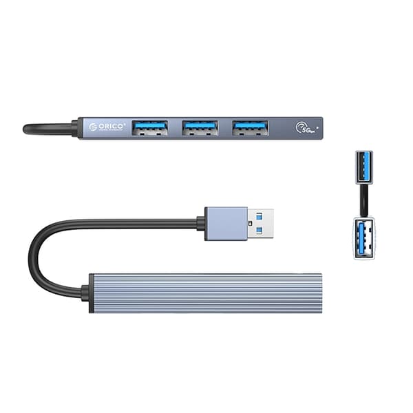 Orico USB-A Hubb 1xUSB-A 3.0 3xUSB-A 2.0 - Grå