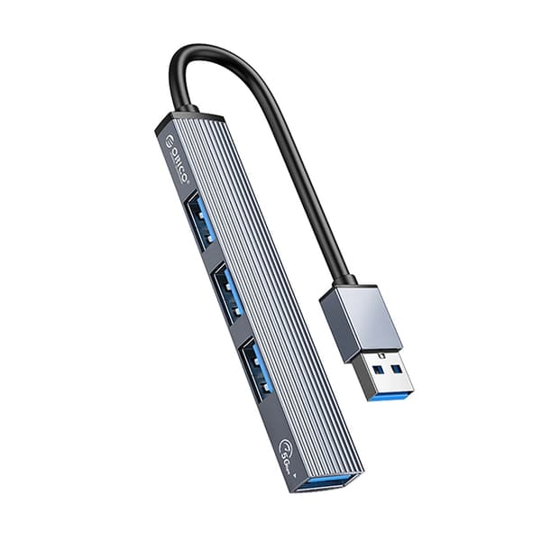 Orico USB-A Hubb 1xUSB-A 3.0 3xUSB-A 2.0 - Grå