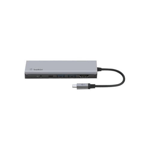 Belkin CONNECT USB-C 7-in-1 Multiport Adapter - dockningsstation - USB-C - HDMI