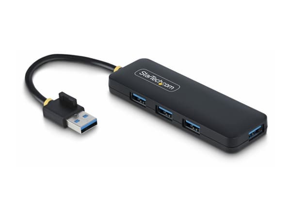 StarTech.com 4-Port USB-A Hub, 5Gbps, Bus Powered, Small Travel Mini Hub - Hubb - 4 x USB 3.2 Gen 1 - skrivbordsmodell