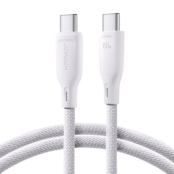 Joyroom Monivärisarjan USB-C-kaapeli PD 60W 1m - valkoinen