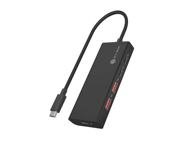 ICY BOX IB-HUB1436-CPD - Hub - 2 x USB-C 3.2 Gen 2 + 2 x USB 3.2 Gen 2 - stasjonær
